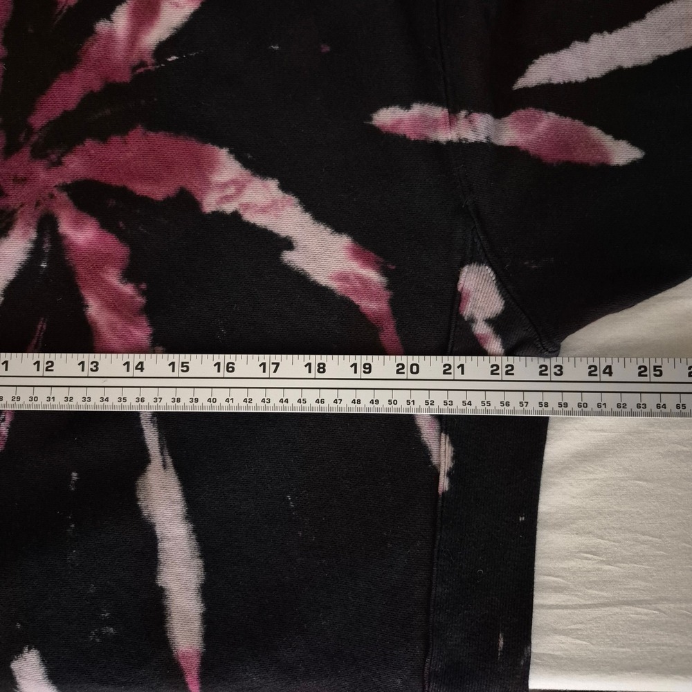 Emory Park Womens Tie Dye Cropped Sweatshirt Black Pink Medium‎ - Picture 7 of 9